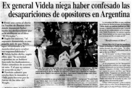 Ex general Videla niega haber confesado las desapariciones de opositores en Argentina.