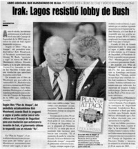 Irak : Lagos resistió lobby de Bush