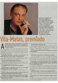 Vila-Matas, premiado.