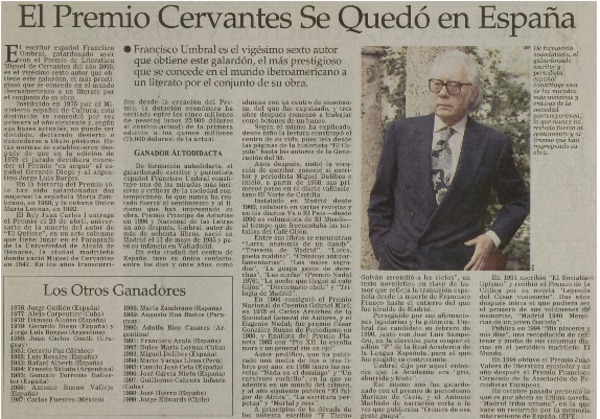 El Premio Cervantes se quedó en España.