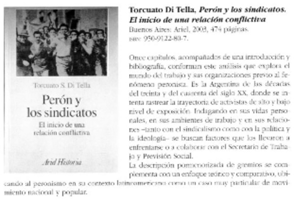 Perón y los sindicatos. El inicio de uan relación conflictiva