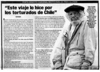 "Este viaje lo hice por los torturados de Chile"