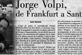 Jorge Volpi, de Frankfurt a Santiago