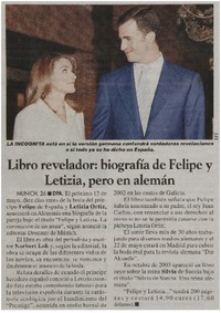 Libro revelador : biografía de Felipe y Letizia, pero en alemán