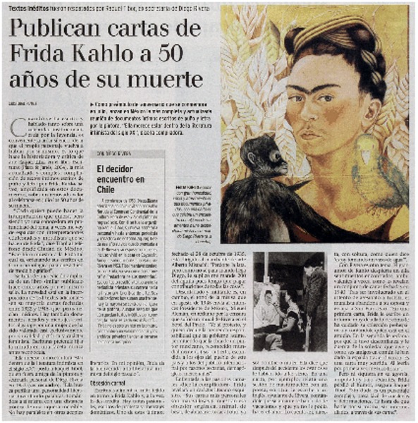 Publican cartas de Frida Kahlo a 50 años de su muerte