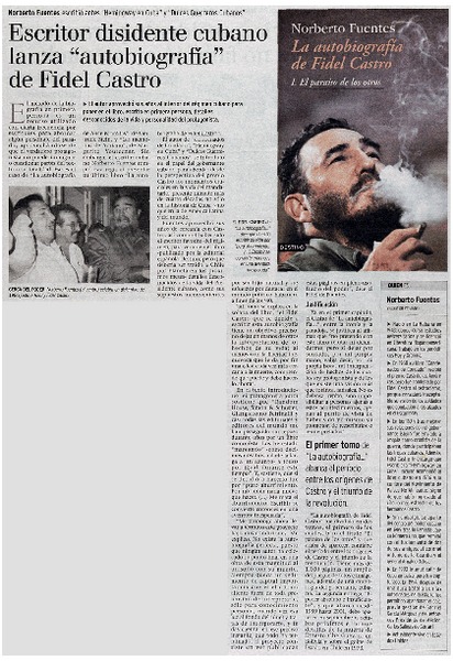 Escritor disidente cubano lanza "autobiografía" de Fidel Castro"