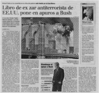 Libro de ex Zar antiterrorista de EE.UU. pone en apuros a Bush