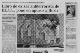Libro de ex Zar antiterrorista de EE.UU. pone en apuros a Bush