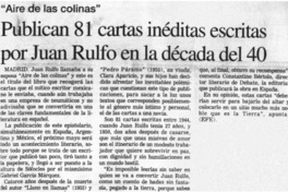 Publican 81 cartas inéditas escritas por Juan Rulfo en la década del 40.