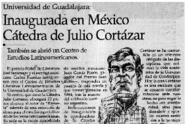 Inaugurada en México Cátedra de Julio Cortázar.