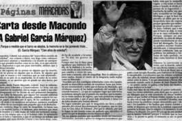 Carta desde Macondo (a Gabriel García Márquez).