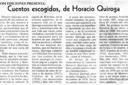 Cuentos escogidos, de Horacio Quiroga.