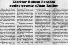 Escritor Rubem Fonseca recibe premio "Juan Rulfo".