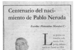 Centenario del nacimiento de Pablo Neruda