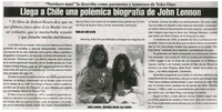 Llega a Chile una polémica biografía de John Lennon.