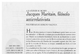Jacques Maritain, filósofo antirrelativista