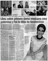 Libro sobre primera dama mexicana crea polémica y Fox lo tilda de tendencioso