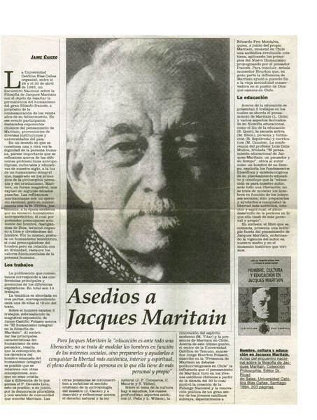 Asedios a Jacques Maritain
