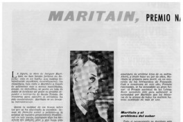 Maritain, Premio Nacional de las Letras Francesas, 1964