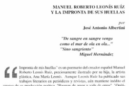 Manuel Roberto Leonís Ruíz y la impronta de sus huellas