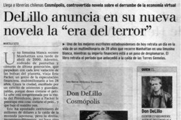 DeLillo anuncia en su nueva novela la "era del terror"