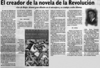 El Creador de la novela de la Revolución.