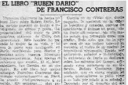 El libro "Rubén Darío" de Francisco Contreras