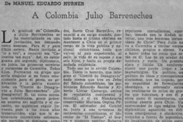 A Colombia Julio Barrenechea