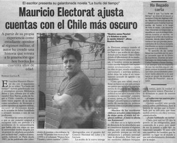 Mauricio Electorat ajusta cuentas con el Chile más oscuro