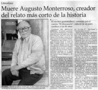 Muere Augusto Monterroso, creador del relato más corto de la historia
