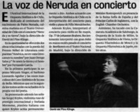 La voz de Neruda en concierto.
