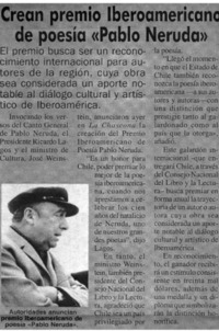 Crean premio Iberoamericano de poesía "Pablo Neruda".