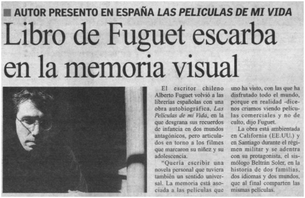 Libro de Fuguet escarba en la memoria visual.