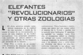 Elefantes "revolucionarios" y otras zoologías.