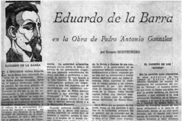 Eduardo de la Barra en la Obra de Pedro Antonio González