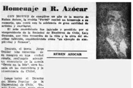 Homenaje a R. Azócar.