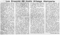 Los ensayos de Justo Arteaga Alemparte