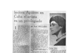 Isidora Aguirre: en Cuba el artista es un privilegiado