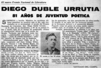 Diego Dublé Urrutia, 81 años de juventud poética