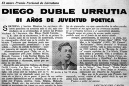 Diego Dublé Urrutia, 81 años de juventud poética