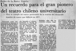 Un Recuerdo para el gran pionero del teatro chileno universitario.