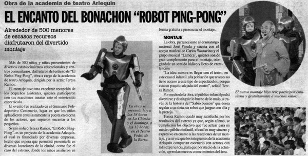 El Encanto del bonachón "Robot Ping-Pong".