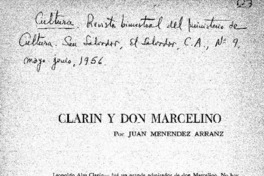 Clarín y don Marcelino
