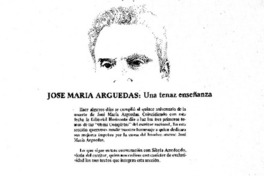 José María Arguedas: una tenaz enseñanza.