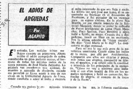 El adiós de Arguedas