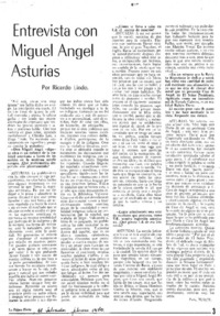 Entrevista con Miguel Angel Asturias