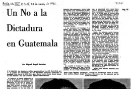 Un no a la dictadura en Guatemala