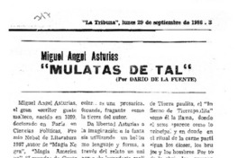 Miguel Angel Asturias "Mulata de Tal"