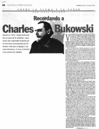 Recordando a Charles Bukowski.