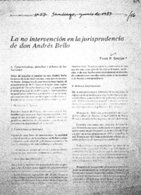 La no intervención en la jurisprudencia de don Andrés Bello